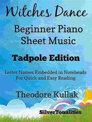 cover image of Witches Dance Beginner Piano Sheet Music Tadpole Edition